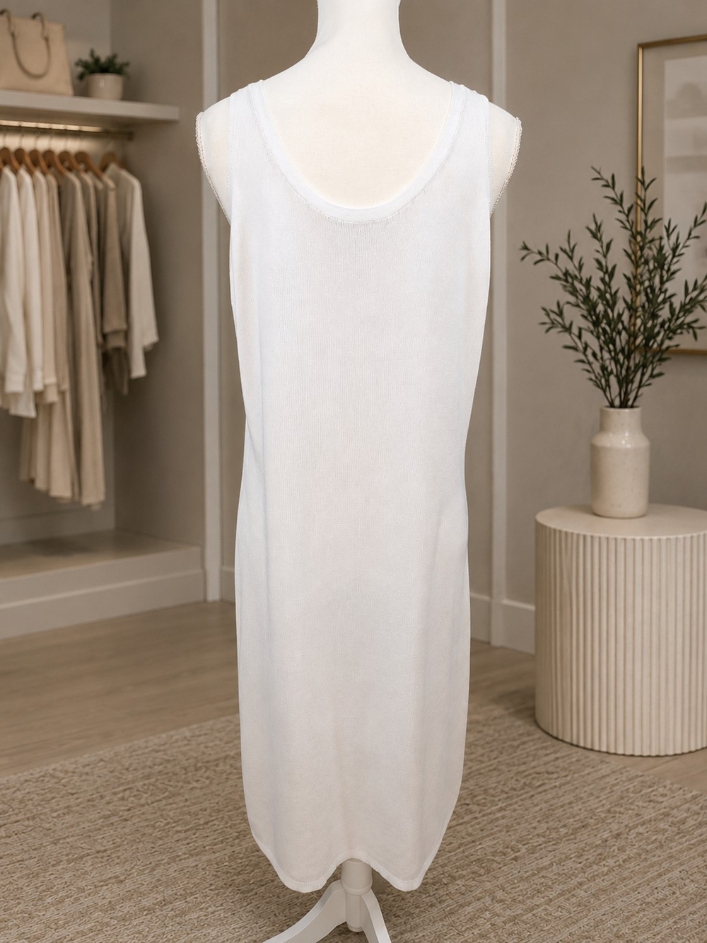 Tommy Bahama White V-Neck Sleeveless Beach Coverup Dress - Picture 2 of 7